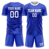 Custom Blue White GeometricalPattern Soccer Set