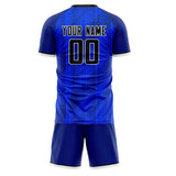 Custom Blue Navy GeometricalPattern Soccer Set