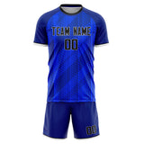 Custom Blue Navy GeometricalPattern Soccer Set