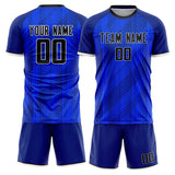 Custom Blue Navy GeometricalPattern Soccer Set