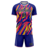 Custom Royal Pink GeometricalPattern Soccer Set