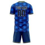 Custom Royal Gold GeometricalPattern Soccer Set
