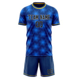 Custom Royal Gold GeometricalPattern Soccer Set