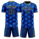 Custom Royal Gold GeometricalPattern Soccer Set