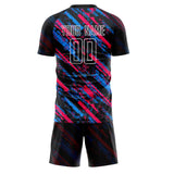 Custom Blue Red GeometricalPattern Soccer Set