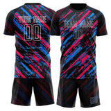 Custom Blue Red GeometricalPattern Soccer Set