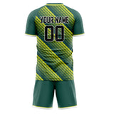 Custom Gray Teal GeometricalPattern Soccer Set