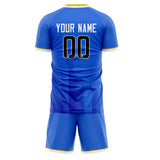 Custom Blue White GeometricalPattern Soccer Set