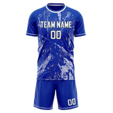 Custom Blue White GeometricalPattern Soccer Set