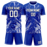 Custom Blue White GeometricalPattern Soccer Set