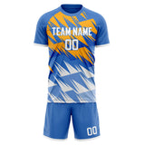 Custom Blue White GeometricalPattern Soccer Set
