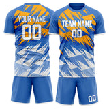Custom Blue White GeometricalPattern Soccer Set