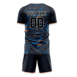 Custom Black White GeometricalPattern Soccer Set