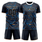 Custom Black White GeometricalPattern Soccer Set