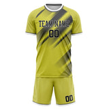 Custom Yellow Gray GeometricalPattern Soccer Set
