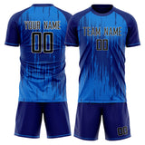 Custom Blue Royal GeometricalPattern Soccer Set