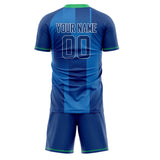 Custom Blue Green GeometricalPattern Soccer Set