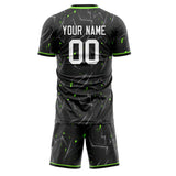 Custom Black White GeometricalPattern Soccer Set