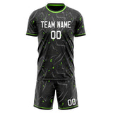 Custom Black White GeometricalPattern Soccer Set