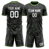 Custom Black White GeometricalPattern Soccer Set