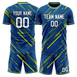 Custom Blue Green GeometricalPattern Soccer Set