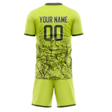 Custom Green Gray GeometricalPattern Soccer Set