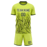 Custom Green Gray GeometricalPattern Soccer Set