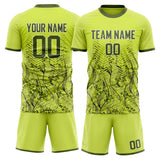 Custom Green Gray GeometricalPattern Soccer Set