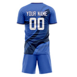 Custom Blue Navy GeometricalPattern Soccer Set
