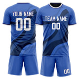 Custom Blue Navy GeometricalPattern Soccer Set