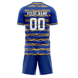 Custom Royal Gold GeometricalPattern Soccer Set