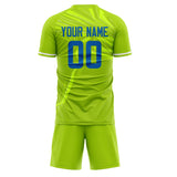 Custom Green Royal GeometricalPattern Soccer Set