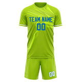 Custom Green Royal GeometricalPattern Soccer Set