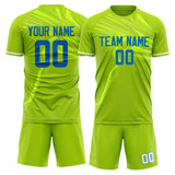 Custom Green Royal GeometricalPattern Soccer Set