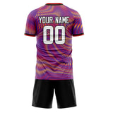 Custom Black Red GeometricalPattern Soccer Set