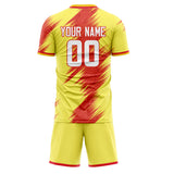 Custom Yellow Red GeometricalPattern Soccer Set