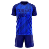 Custom Blue Navy GeometricalPattern Soccer Set