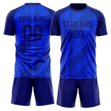 Custom Blue Navy GeometricalPattern Soccer Set