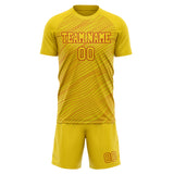 Custom Yellow Red GeometricalPattern Soccer Set
