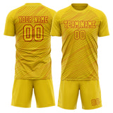 Custom Yellow Red GeometricalPattern Soccer Set