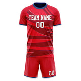 Custom Red Crimson GeometricalPattern Soccer Set