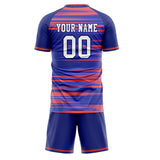 Custom Royal Red GeometricalPattern Soccer Set