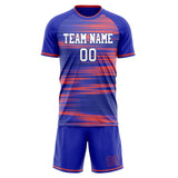 Custom Royal Red GeometricalPattern Soccer Set