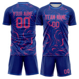 Custom Royal Pink GeometricalPattern Soccer Set