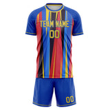 Custom Royal Gold GeometricalPattern Soccer Set