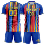 Custom Royal Gold GeometricalPattern Soccer Set