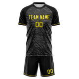 Custom Black Gold GeometricalPattern Soccer Set