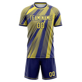Custom Yellow Royal GeometricalPattern Soccer Set