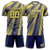 Custom Yellow Royal GeometricalPattern Soccer Set