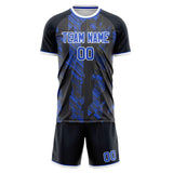 Custom Black Royal GeometricalPattern Soccer Set